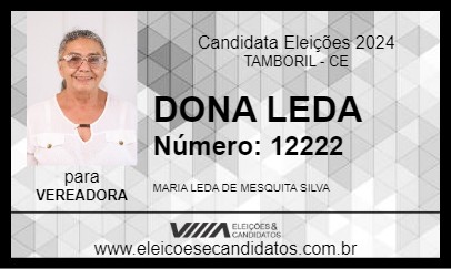 Candidato DONA LEDA 2024 - TAMBORIL - Eleições