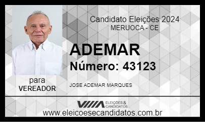 Candidato ADEMAR 2024 - MERUOCA - Eleições