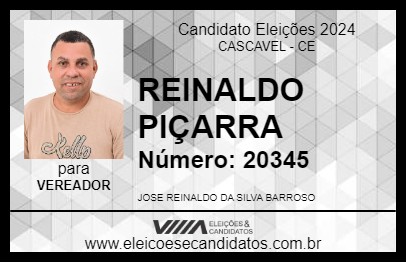 Candidato REINALDO PIÇARRA 2024 - CASCAVEL - Eleições