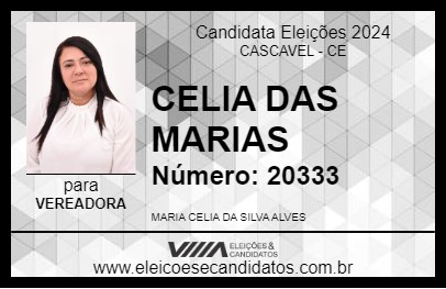 Candidato CELIA DAS MARIAS 2024 - CASCAVEL - Eleições