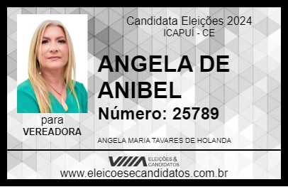 Candidato ANGELA DE ANIBEL 2024 - ICAPUÍ - Eleições