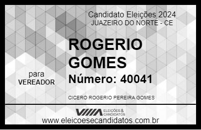 Candidato ROGERIO GOMES 2024 - JUAZEIRO DO NORTE - Eleições