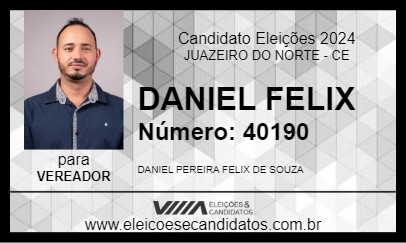 Candidato DANIEL FELIX 2024 - JUAZEIRO DO NORTE - Eleições