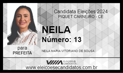 Candidato NEILA 2024 - PIQUET CARNEIRO - Eleições