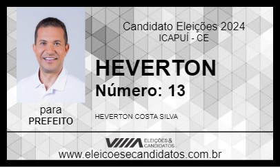 Candidato HEVERTON 2024 - ICAPUÍ - Eleições