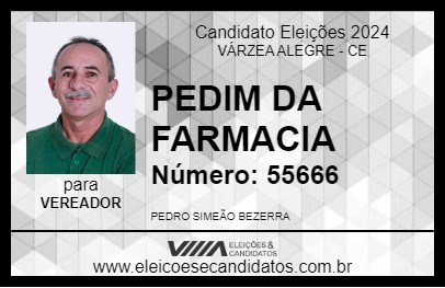 Candidato PEDIM DA FARMACIA 2024 - VÁRZEA ALEGRE - Eleições