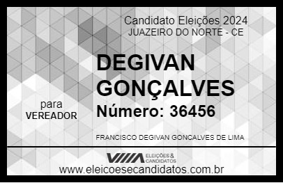 Candidato DEGIVAN GONÇALVES 2024 - JUAZEIRO DO NORTE - Eleições