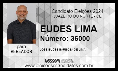 Candidato EUDES LIMA 2024 - JUAZEIRO DO NORTE - Eleições