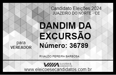 Candidato DANDIM DA EXCURSÃO 2024 - JUAZEIRO DO NORTE - Eleições