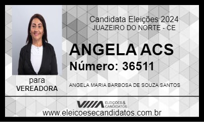 Candidato ANGELA ACS 2024 - JUAZEIRO DO NORTE - Eleições