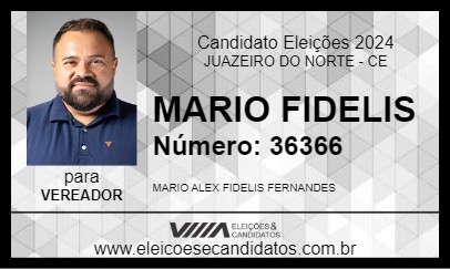 Candidato MARIO FIDELIS 2024 - JUAZEIRO DO NORTE - Eleições