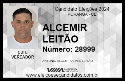 Candidato ALCEMIR LEITÃO 2024 - PORANGA - Eleições