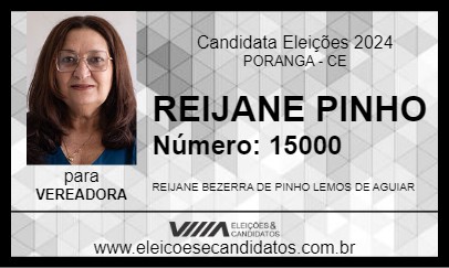 Candidato REIJANE PINHO 2024 - PORANGA - Eleições