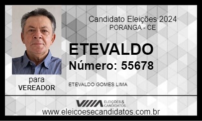 Candidato ETEVALDO 2024 - PORANGA - Eleições