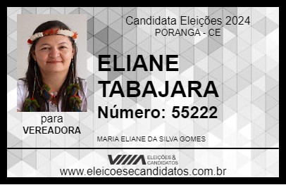 Candidato ELIANE TABAJARA 2024 - PORANGA - Eleições