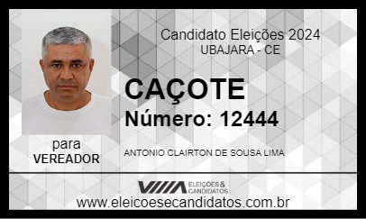 Candidato CAÇOTE 2024 - UBAJARA - Eleições