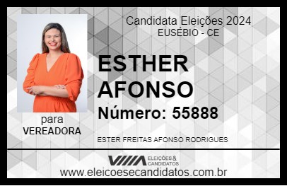 Candidato ESTHER AFONSO 2024 - EUSÉBIO - Eleições