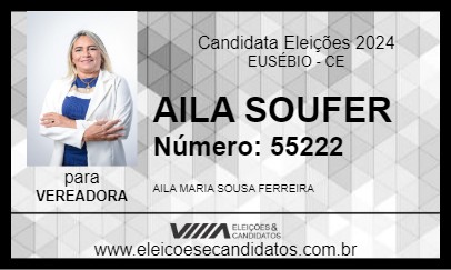 Candidato AILA SOUFER 2024 - EUSÉBIO - Eleições