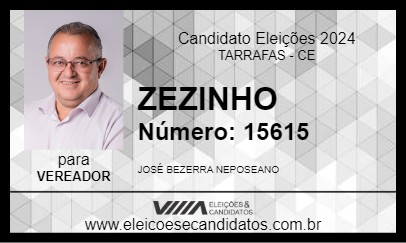 Candidato ZEZINHO 2024 - TARRAFAS - Eleições