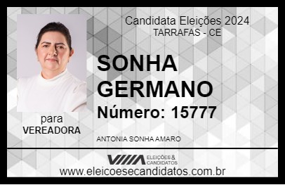 Candidato SONHA GERMANO 2024 - TARRAFAS - Eleições