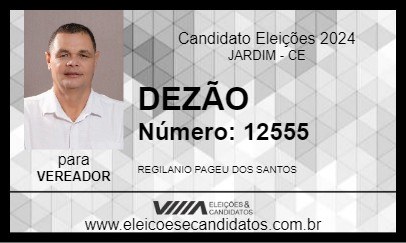 Candidato DEZÃO 2024 - JARDIM - Eleições