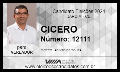 Candidato CICERO 2024 - JARDIM - Eleições