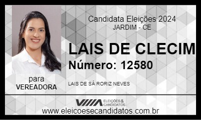 Candidato LAIS DE CLECIM 2024 - JARDIM - Eleições