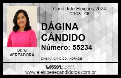 Candidato DÁGINA CÂNDIDO 2024 - ORÓS - Eleições