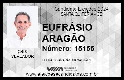 Candidato EUFRÁSIO ARAGÃO 2024 - SANTA QUITÉRIA - Eleições