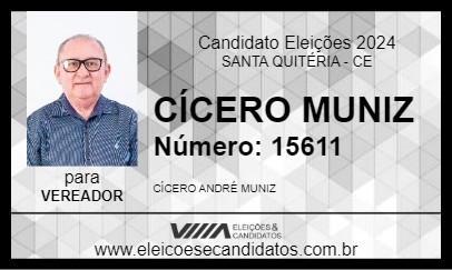 Candidato CÍCERO MUNIZ 2024 - SANTA QUITÉRIA - Eleições