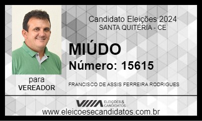 Candidato MIÚDO 2024 - SANTA QUITÉRIA - Eleições