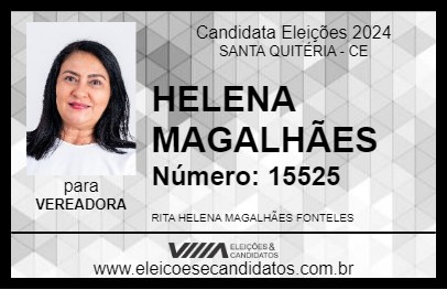 Candidato HELENA MAGALHÃES 2024 - SANTA QUITÉRIA - Eleições