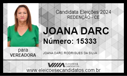 Candidato JOANA DARC 2024 - REDENÇÃO - Eleições