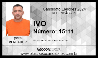 Candidato IVO 2024 - REDENÇÃO - Eleições