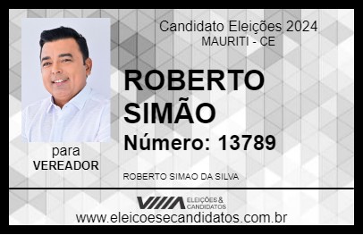 Candidato ROBERTO SIMÃO 2024 - MAURITI - Eleições