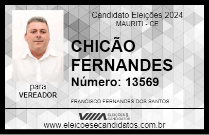 Candidato CHICÃO FERNANDES 2024 - MAURITI - Eleições