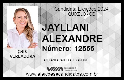 Candidato JAYLLANI ALEXANDRE 2024 - QUIXELÔ - Eleições