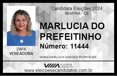 Candidato MARLUCIA DO PREFEITINHO 2024 - IBIAPINA - Eleições