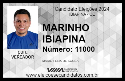 Candidato MARINHO IBIAPINA 2024 - IBIAPINA - Eleições