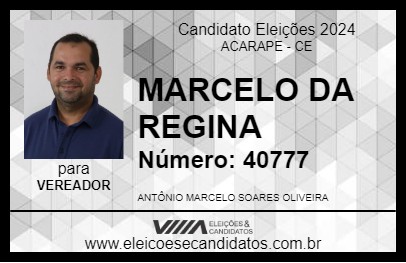 Candidato MARCELO DA REGINA 2024 - ACARAPE - Eleições