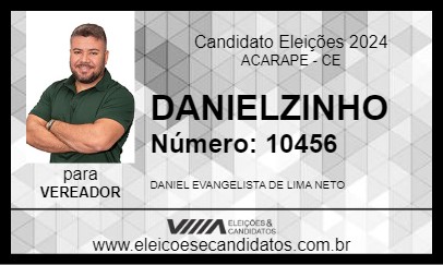 Candidato DANIELZINHO 2024 - ACARAPE - Eleições