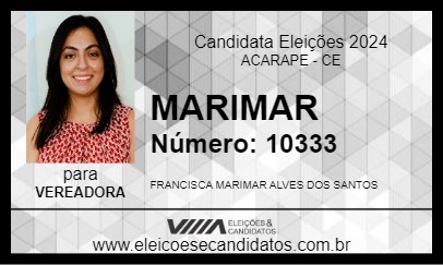 Candidato MARIMAR 2024 - ACARAPE - Eleições