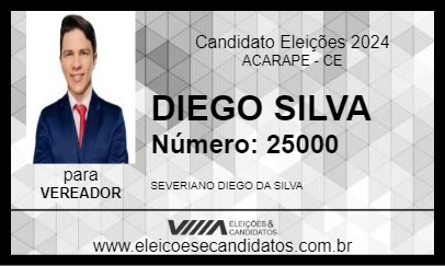 Candidato DIEGO SILVA 2024 - ACARAPE - Eleições