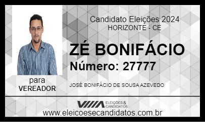 Candidato ZÉ BONIFÁCIO 2024 - HORIZONTE - Eleições