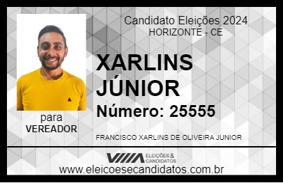 Candidato XARLINS JÚNIOR 2024 - HORIZONTE - Eleições