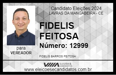 Candidato FIDELIS FEITOSA 2024 - LAVRAS DA MANGABEIRA - Eleições