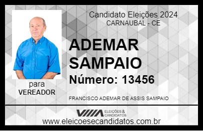 Candidato ADEMAR SAMPAIO 2024 - CARNAUBAL - Eleições