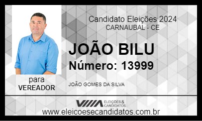 Candidato JOÃO BILU 2024 - CARNAUBAL - Eleições