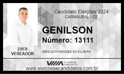 Candidato GENILSON 2024 - CARNAUBAL - Eleições