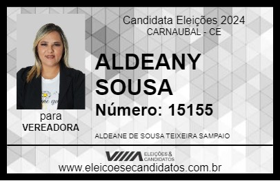 Candidato ALDEANY SOUSA 2024 - CARNAUBAL - Eleições